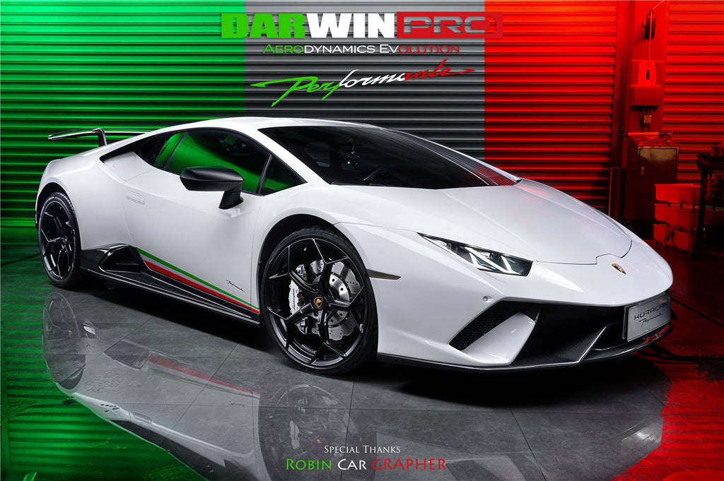 2015-2020 Lamborghini Huracan LP610/LP580 Performante Style Partial Carbon Fiber Aero - Full Kit