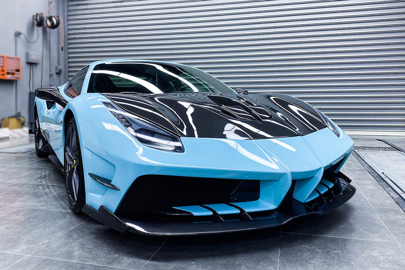 2015-2019 Ferrari 488 GTB/Spyder MA Style Partial Carbon Fiber Front Bumper