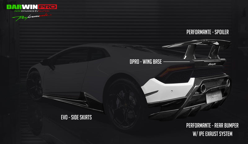 2015-2020 Lamborghini Huracan LP610/LP580 Performante Style Partial Carbon Fiber Aero - Full Kit