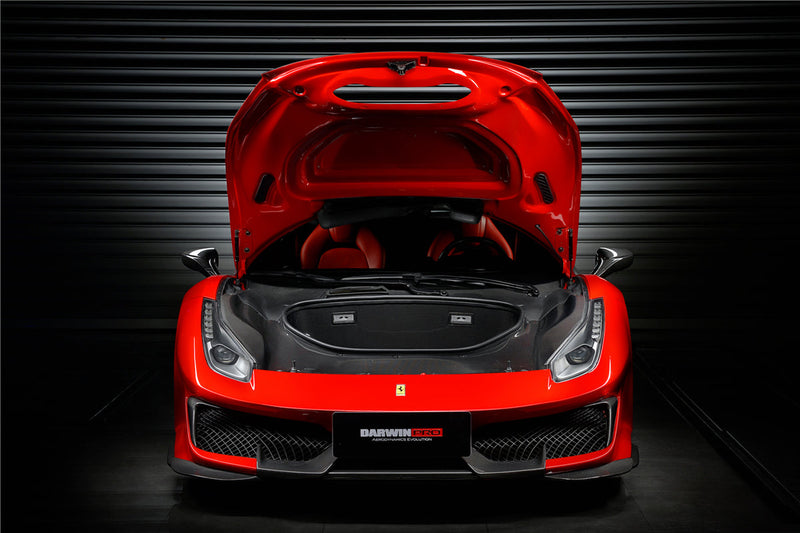 2015-2020 Ferrari 488 GTB/Spyder Pista Style Front Bumper Set W/Hood