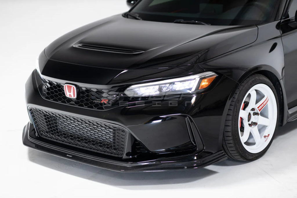 1999-2000 Honda Civic Front Bumper Lip J-Style Poly-Urethane - BLF 1999-2000 Honda Civic Front Bumper Lip J-Style Poly-Urethane - BLF