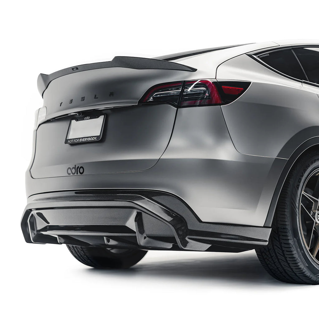 Tesla Model Y Spoiler Rear Rood Tesla Model Y V2 Carbon Fiber Rear Spoiler