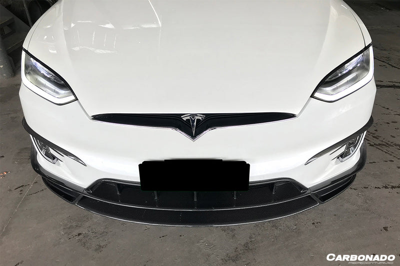 2016-2021 Tesla Model X SUV RZS Style Carbon Fiber Front Canards