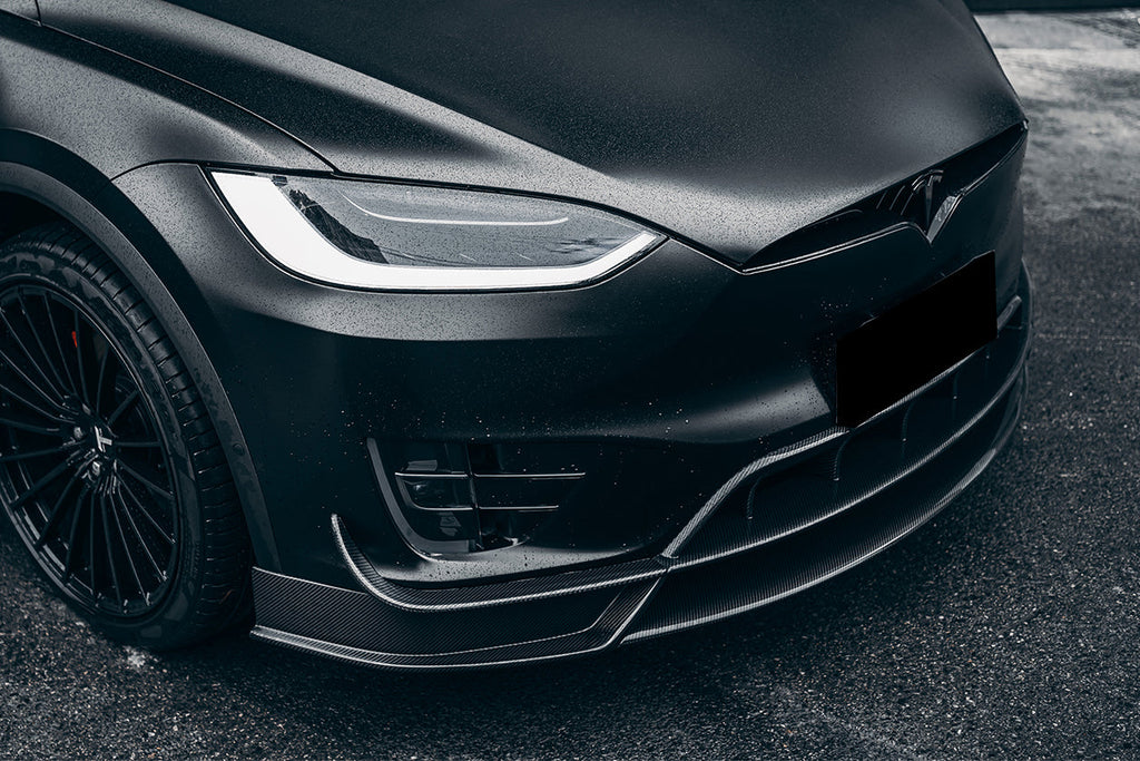 2016-2021 Tesla Model X SUV RZS Style Carbon Fiber Front Lip