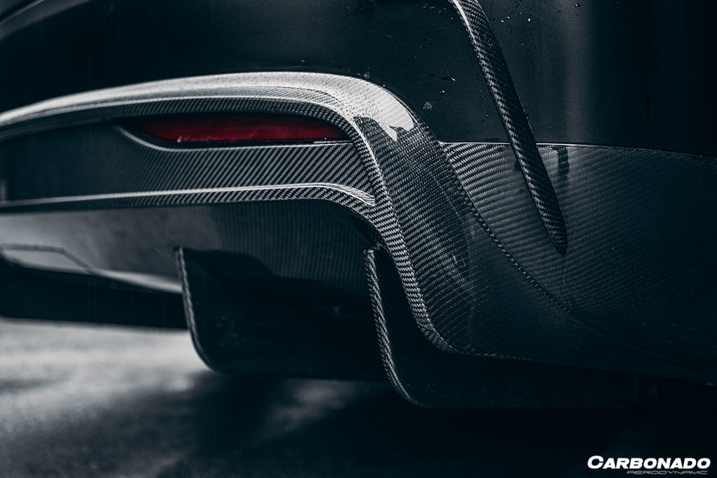 2016-2021 Tesla X SUV RZS Style Carbon Fiber Rear Bumper Canards
