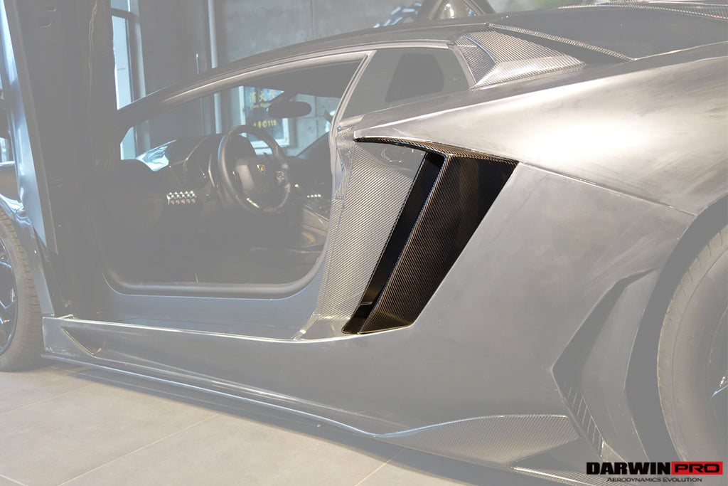 2011-2016 Lamborghini Aventador LP700 Coupe BKSS Style Carbon Fiber Quarter Panel Fender Vents
