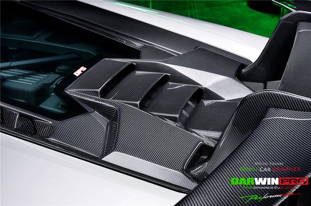 2015-2020 Lamborghini Huracan LP610/LP580 Performante Style Carbon Trunk Spoiler and Engine Hood