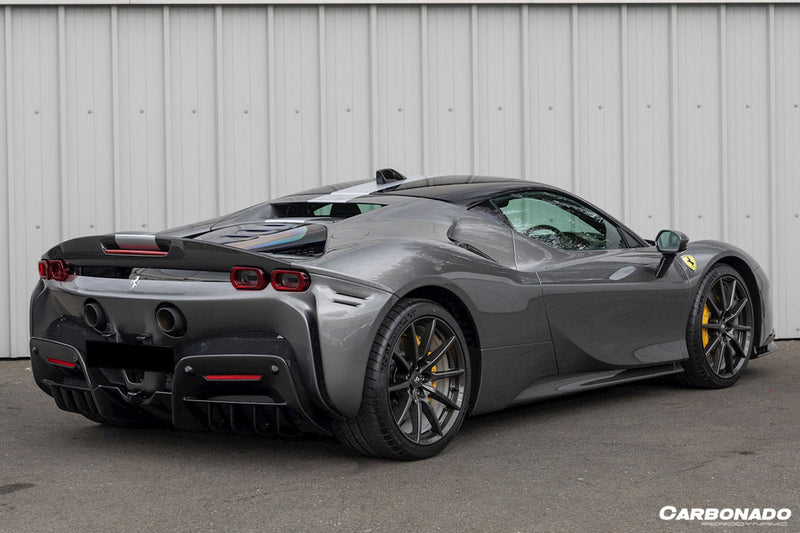 2020-UP Ferrari SF90 Stradale Assetto Fiorano Style Autoclave Carbon Fiber Trunk Spoiler