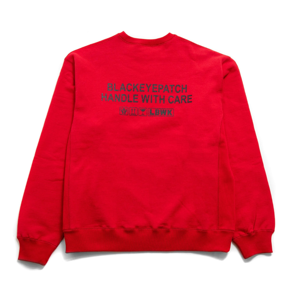 HANDLE WITH CARE CREW SWEAT BLACK EYE PATCH BEP 取扱注意 - メンズ