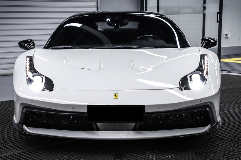 2010-2015 Ferrari 458 Coupe/Spyder BKSS Style Carbon Fiber Hood and Partial Carbon Fiber Front bumper