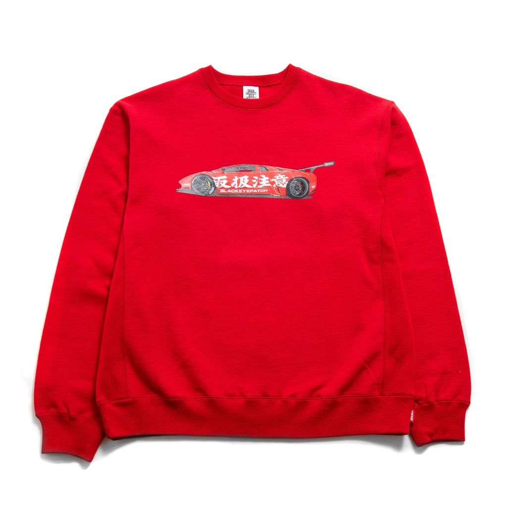 Black Eye Patch x LBWK “LAMBO CREW SWEAT” Red – LTMOTORWERKS