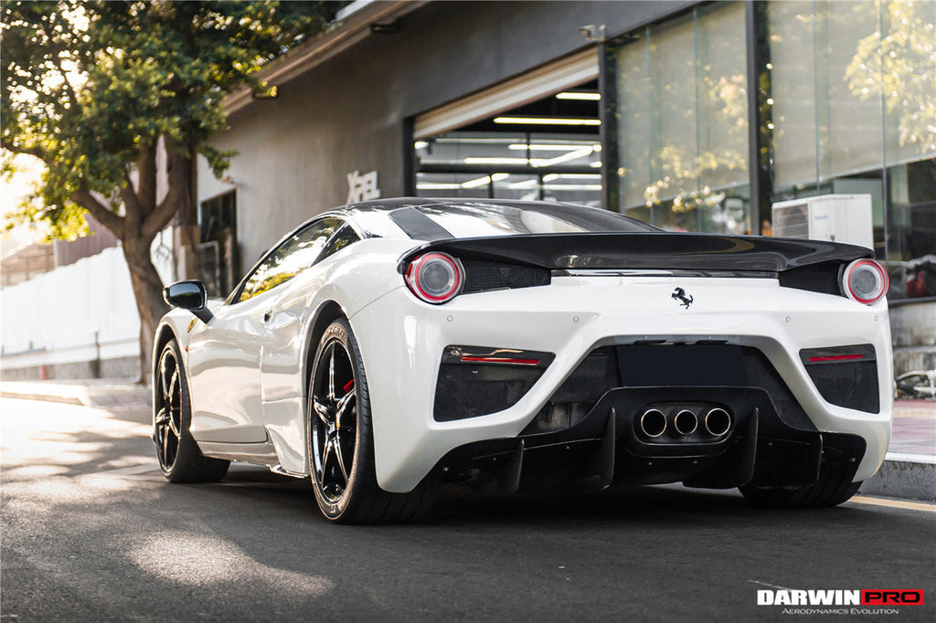 458 Rear Mesh 2010-2015 Ferrari 458 Coupe BKSS Style Partial Carbon Fiber Rear Bumper ...