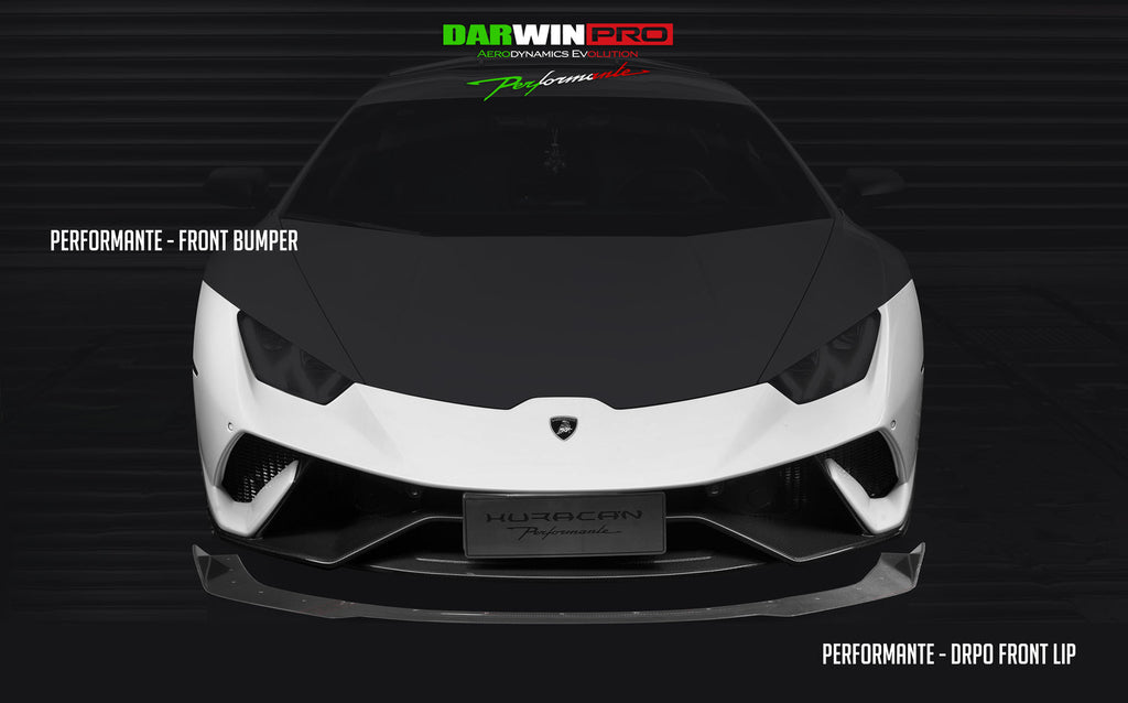 2015-2020 Lamborghini Huracan LP610/LP580 BKSS Style Partial Carbon Front Bumper w/ Lip