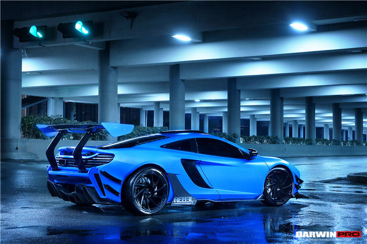 2011-2017 McLaren MP4 12C/650S Rebel Performance Style Partial Carbon Fiber Rear Bumper