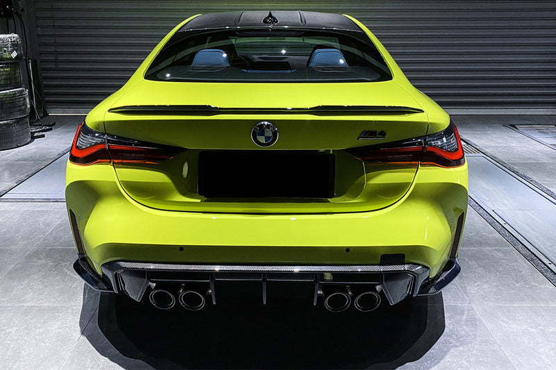 2021-UP BMW M3 G80 MP Style Carbon Fiber Quad Rear Lip with Caps