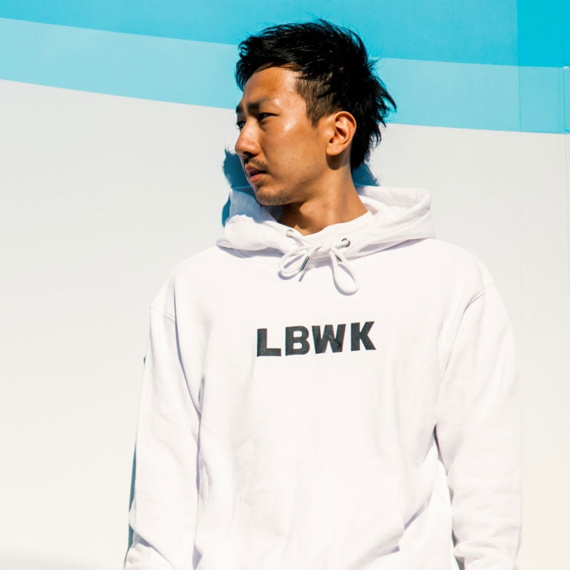 LBWK OnePoint Logo Hoodie White LTMOTORWERKS