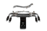 ARMYTRIX Stainless Steel Valvetronic Catback Exhaust System Quad Matte Black Tips Audi TT | TTS Quattro MK2 8J 2007-2014