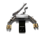 ARMYTRIX Stainless Steel Valvetronic Catback Exhaust System Quad Gold Tips Audi TTS Quattro MK3 8S 2.0 TFSI 2015-2021