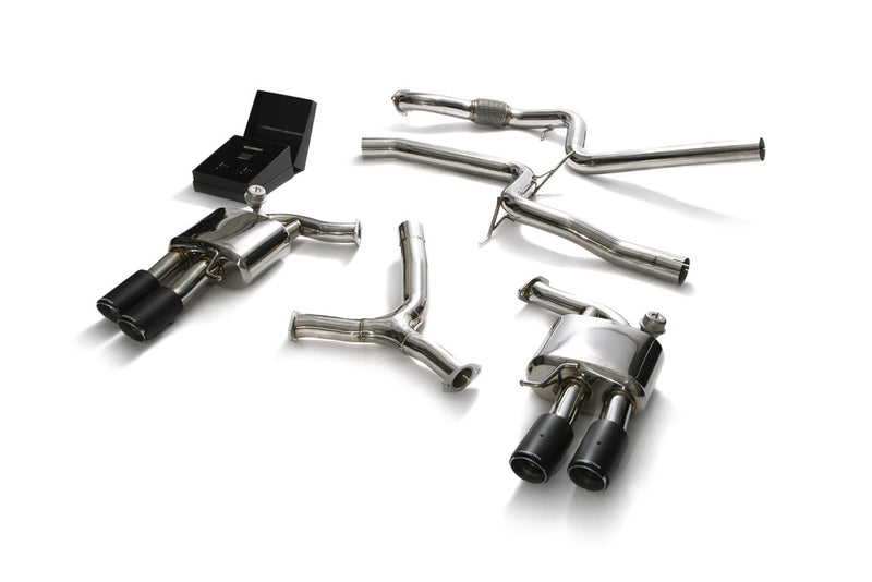 ARMYTRIX Stainless Steel Valvetronic Catback Exhaust System Quad Carbon Tips Audi A5 Coupe 2WD B9 2016-2022