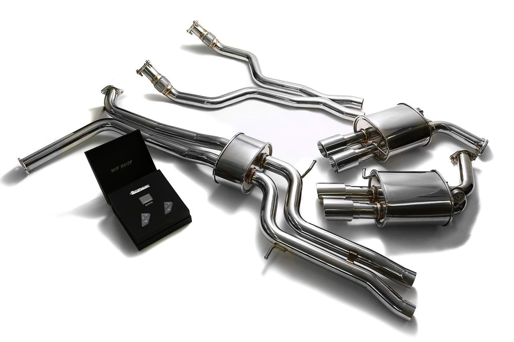 ARMYTRIX Stainless Steel Valvetronic Catback Exhaust System Quad Chrome Coated Tips Audi A6 | A7 C7 3.0 TFSI V6 2011-2021