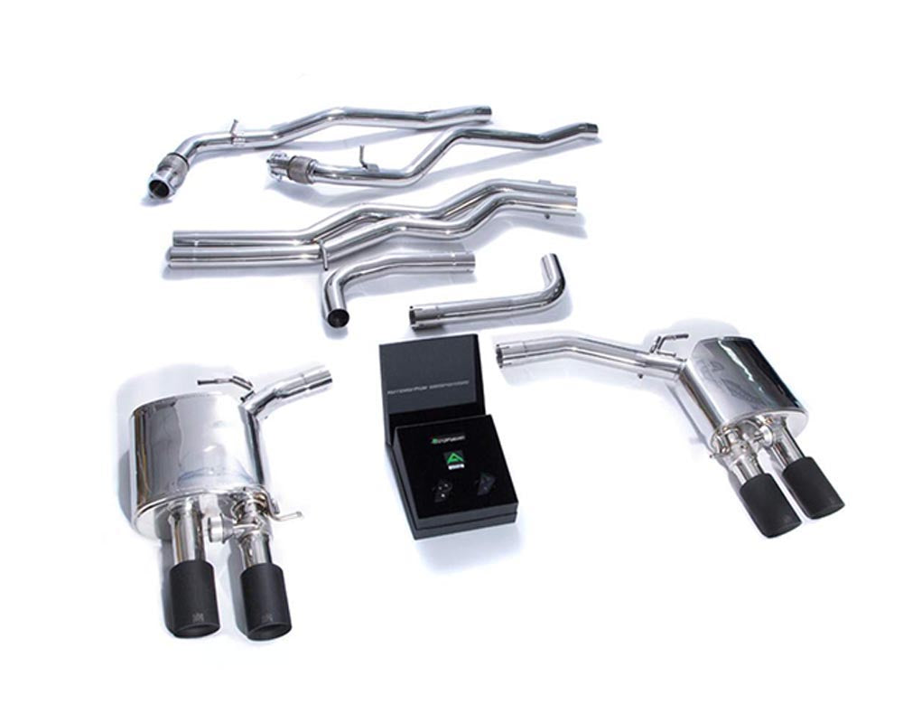 ARMYTRIX Stainless Steel Valvetronic Exhaust System w/Quad Matte Black Tips Audi A7 C8 2018+