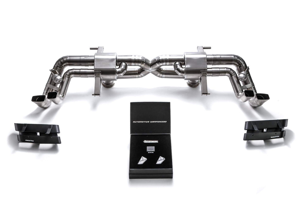 ARMYTRIX Titanium Valvetronic Exhaust System Dual Carbon Tips Audi R8 V10 5.2L FSI 2016-2021