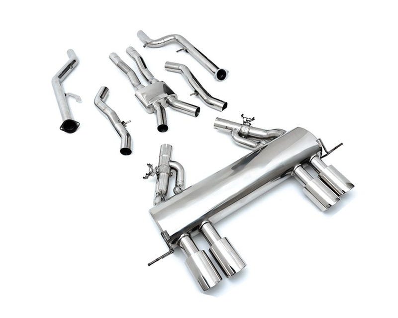 ARMYTRIX Stainless Steel Valvetronic Catback Exhaust System Quad Chrome Silver Tips BMW M3 G80 | M4 G82 2020+