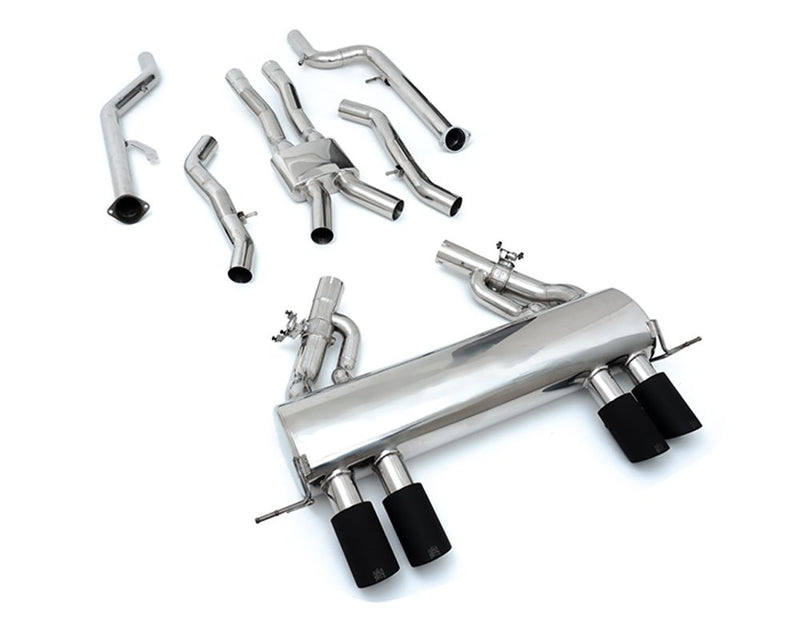 ARMYTRIX Stainless Steel Valvetronic Catback Exhaust System Quad Matte Black Tips BMW M3 G80 | M4 G82 2020+