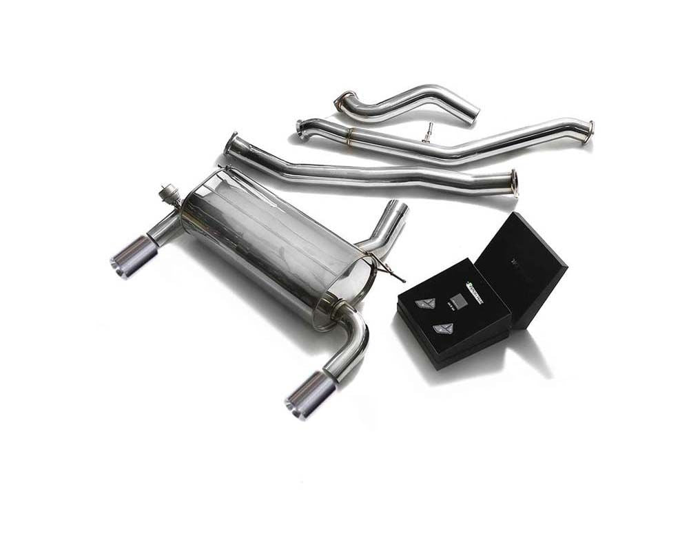 ARMYTRIX Stainless Steel Valvetronic Catback Exhaust System Dual Chrome Silver Tips BMW 320i | 328i | 420i | 428i F3X 2011-2014