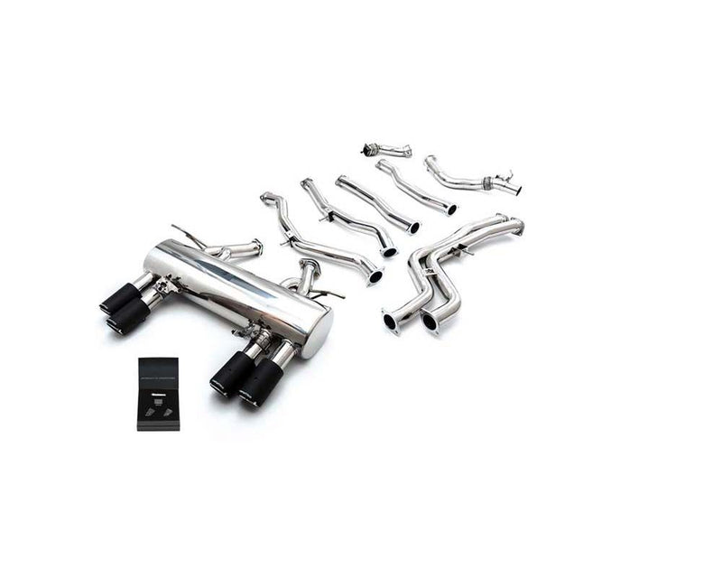 ARMYTRIX Stainless Steel Valvetronic Catback Exhaust System Quad Carbon Tips BMW M3 F80 | M4 F82/F83 2014-2020