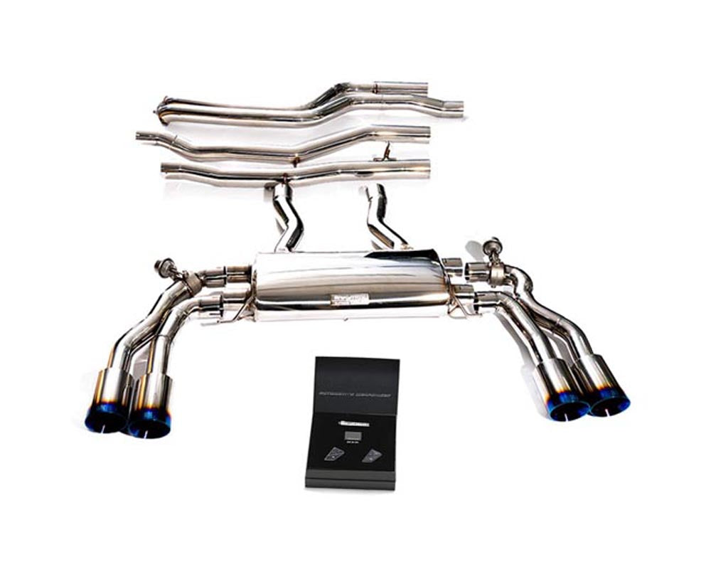 ARMYTRIX Stainless Steel Valvetronic Catback Exhaust System Quad Blue Coated Tips BMW X3 M | X4 M 2019+
