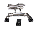 ARMYTRIX Stainless Steel Valvetronic Catback Exhaust System Quad Carbon Silver Tips BMW X3 M | X4 M 2019+