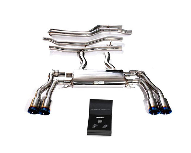 ARMYTRIX Stainless Steel Valvetronic Catback Exhaust System Quad Blue Coated Tips BMW X3 M | X4 M 2019+