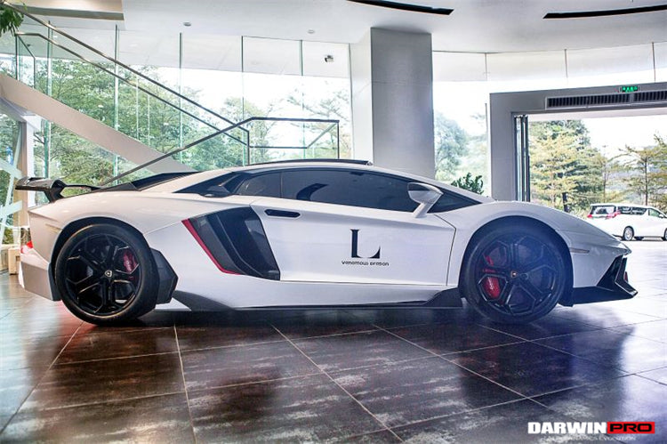 2011-2016 Lamborghini Aventador LP700 Coupe/Roadster BKSS Style Carbon Fiber Side Skirts Under Board