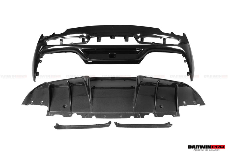 2022-UP Ferrari 296 GTB (Type F171) OE Style Carbon Fiber Rear Bumper w/ Diffuser