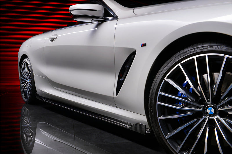 2018-2022 BMW 8 Series G14 Convertible/G15 Coupe IMP Style Carbon Fiber Side Skirts (Add On)