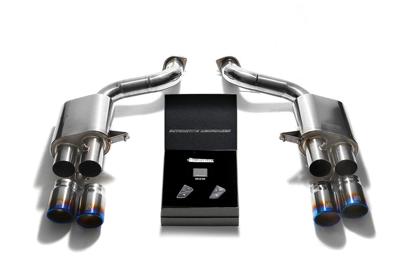 ARMYTRIX Titanium Valvetronic Exhaust System Quad Titanium Blue Tips Ferrari 599 GTB 2006-2012