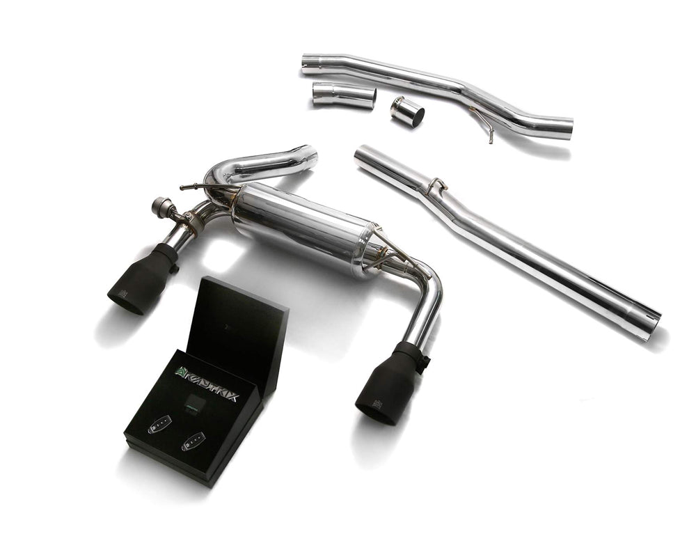 ARMYTRIX Stainless Steel Exhaust System Dual Matte Black Ford Focus RS MKIII 2016-2019