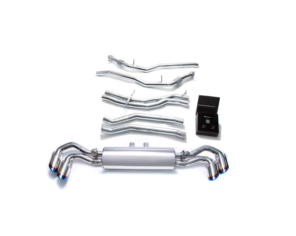 ARMYTRIX Stainless Steel Valvetronic Exhaust System w/Quad Blue Coated Tips Lamborghini Urus 4.0L V8 2018+