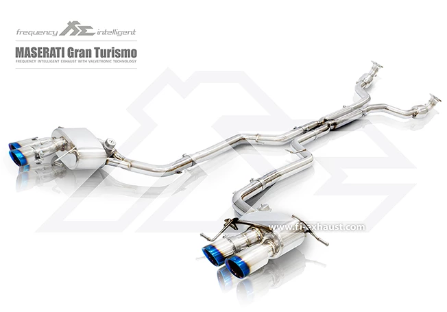 Maserati Gran Turismo Valvetronic muffler with Quad tips