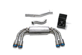 ARMYTRIX Stainless Steel Valvetronic Catback Exhaust System Quad Blue Coated Tips Volkswagen Golf R MK7.5 2016-2019