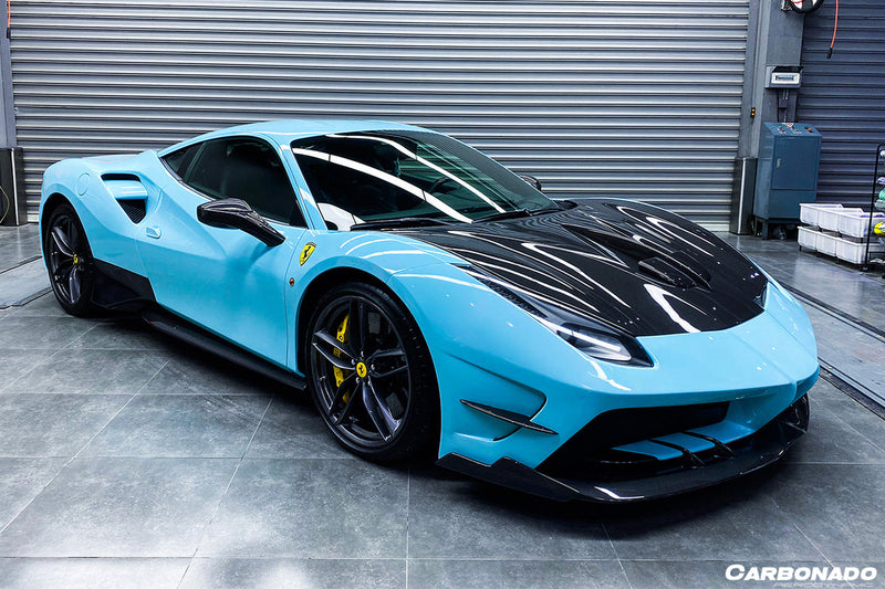 2015-2019 Ferrari 488 GTB/Spyder MA Style Partial Carbon Fiber Front Bumper