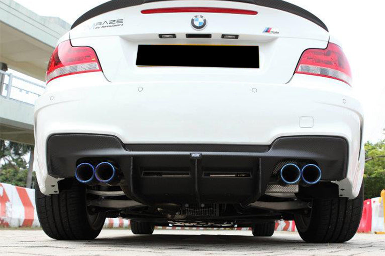2008-2013 BMW 1M RZ Style Carbon FIber Rear Lip/Diffuser