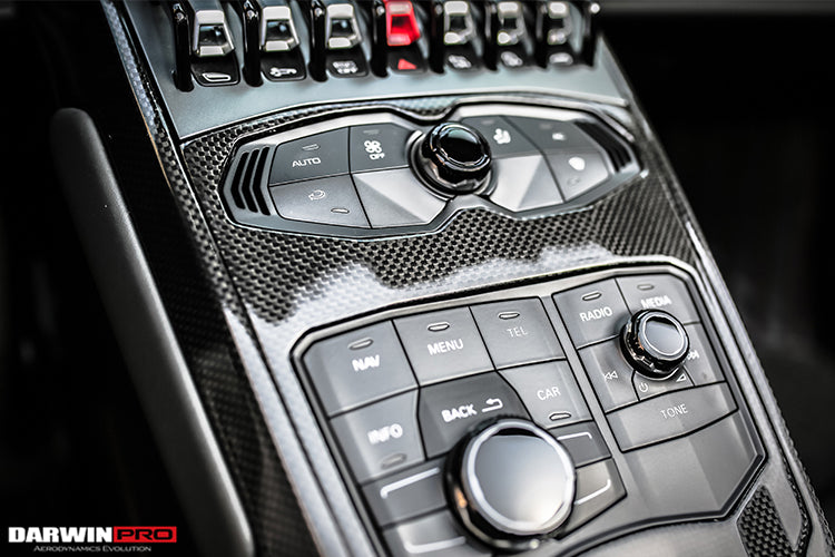 2015-2022 Lamborghini Huracan LP610/LP580 Autoclave Carbon Fiber Center Console Border Trim