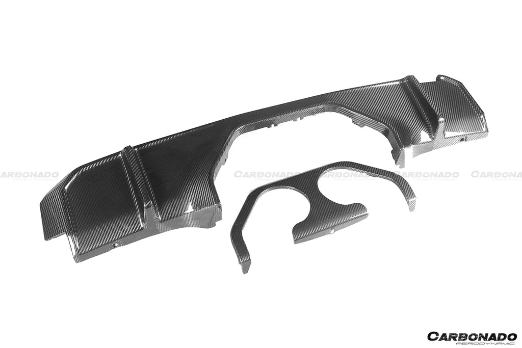 2021-UP BMW M3 G80 MP Style DRY Carbon Fiber Middle Rear Lip with Caps