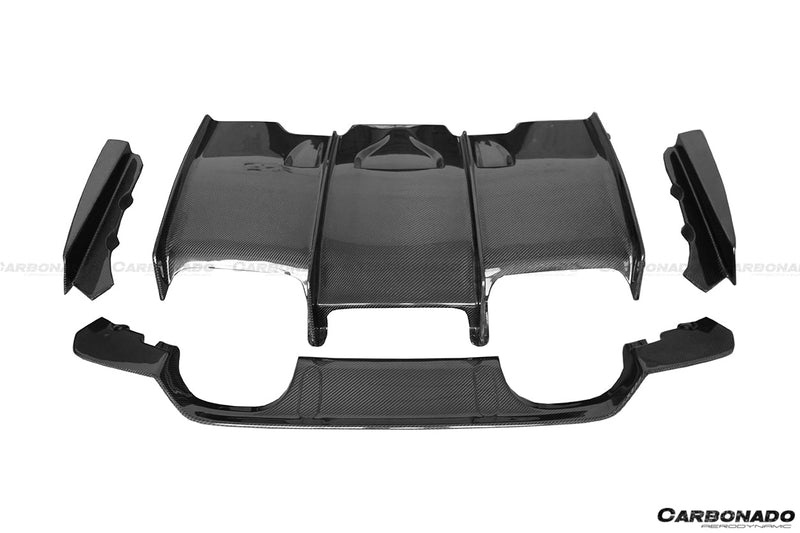 2014-2020 BMW M3 F80 & M4 F82 SM Style Carbon Fiber Rear Diffuser