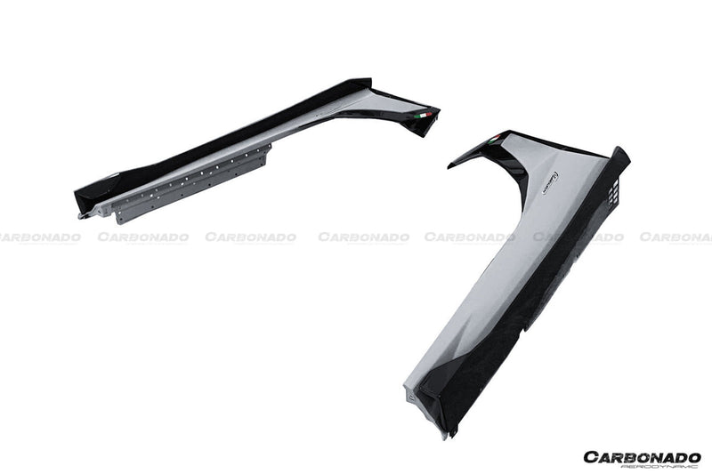 2011-2021 Lamborghini Aventador LP700 LP740 LP750 Coupe/Roadster SVJ Style Part Dry Carbon Fiber Side Skirts