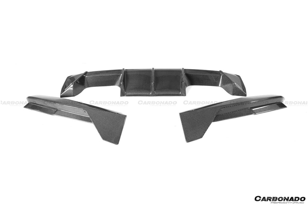 2021-UP BMW M3 G80 MP Style Carbon Fiber Quad Rear Lip with Caps