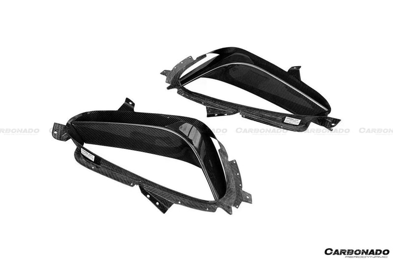 2020-UP Ferrari SF90 Stradale OE Style Autoclave Carbon Fiber Qaurter Panel Side Scoops